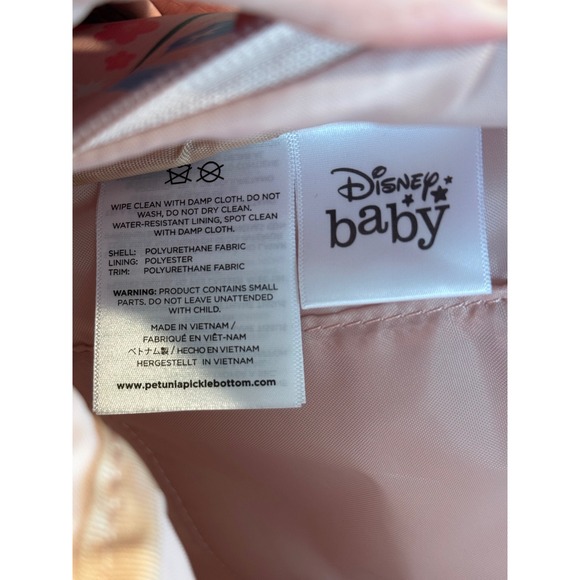 Petunia Pickle Bottom Disney Baby Cinderella Mini Backpack Pink Vegan Leather - Picture 7 of 10